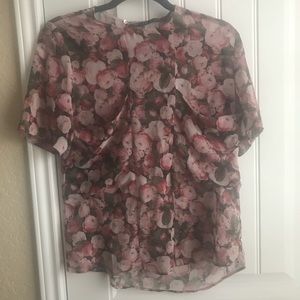 ZARA Top, Size M, floral design